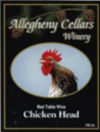 Bottle of Chicken Head Blush Wine