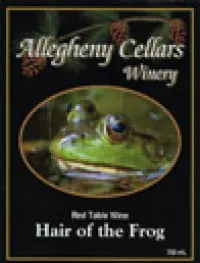 Bottle of Hair of the Frog Red Wine