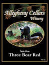 Bottle of Three Bear Red Red Wine